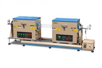 1200℃双炉体（管径80mm)滑动TCVD系统 OTF-1200X-80-DFSL